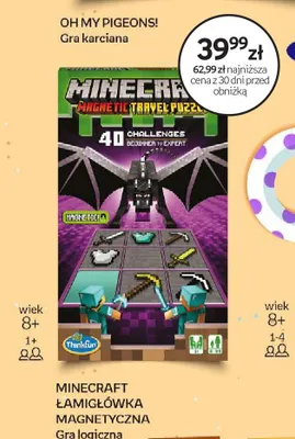 Gra logiczna Minecraft Łamigłówka Magnetyczna promocja w Empik