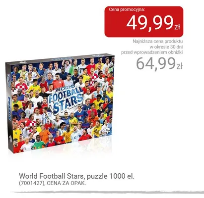 Puzzle World Football Stars 1000 el. promocja w Smyk