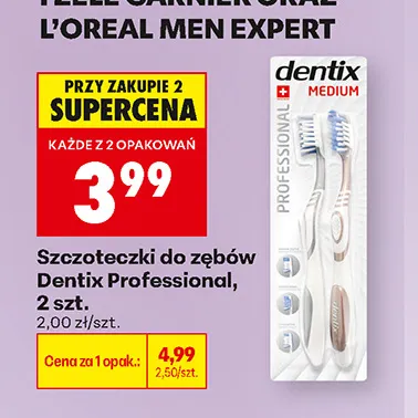 Szczoteczki do zębów Dentix Professional 2-pak promocja w Biedronka