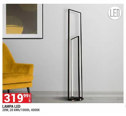 Lampa podłogowa LED promocja w Merkury Market