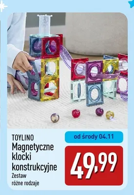 Magnetyczne klocki konstrukcyjne Toylino promocja w Aldi