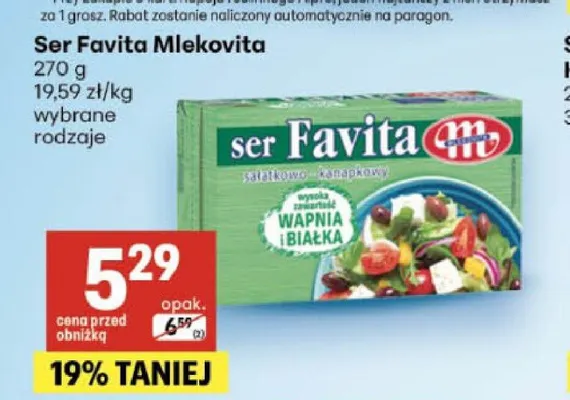 Ser Favita Mlekovita promocja w Delikatesy Centrum