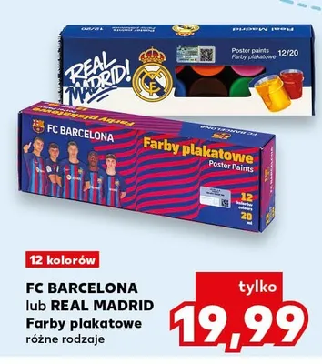 Farby plakatowe Real Madrid 12 kolorów promocja w Kaufland