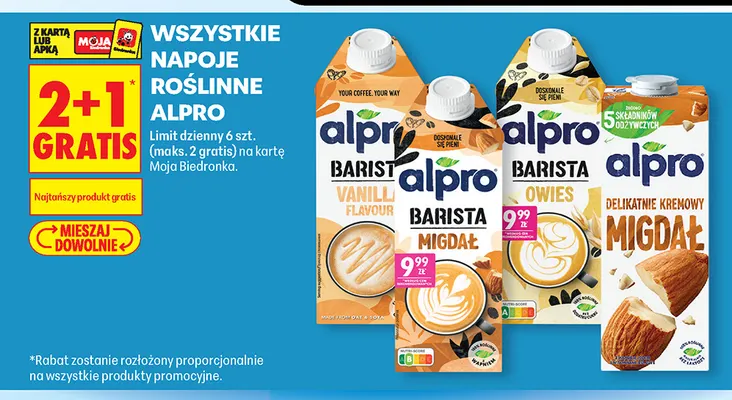 Napój roślinny Alpro Delikatnie Kremowy Migdał promocja w Biedronka