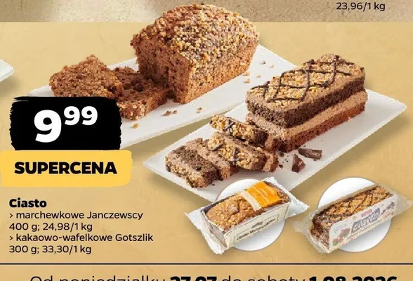 Ciasto kakaowo-wafelkowe Gotszlik promocja w Netto