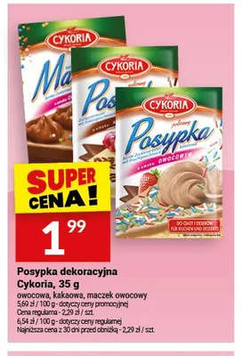 Posypka dekoracyjna maczek owocowy Cykoria promocja w Twój Market