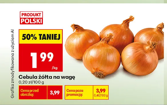 Cebula żółta promocja w Biedronka