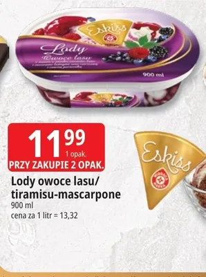Lody owoce lasu Eskiss promocja w Leclerc