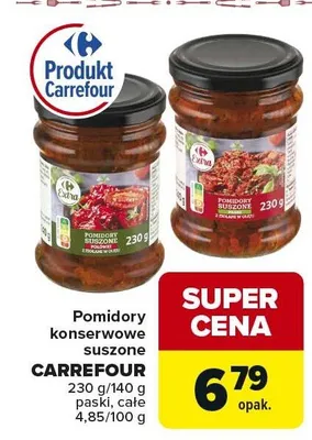 Pomidory konserwowe suszone promocja w Carrefour