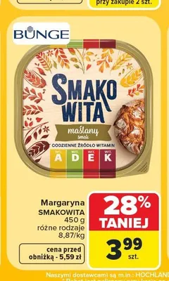 Margaryna Smakowita maślany smak promocja w Carrefour Market