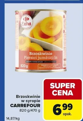 Brzoskwinie w syropie promocja w Carrefour Express