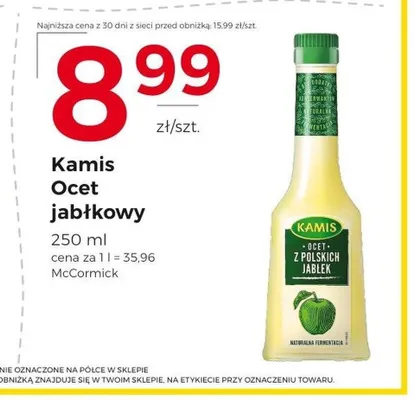 Ocet jabłkowy Kamis promocja w Frac