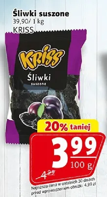 Śliwki suszone 100g promocja w Prim Market