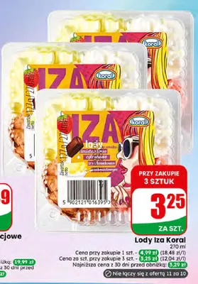 Lody Iza Koral promocja w Dino