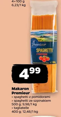 Makaron spaghetti z pomidorami Premier promocja w Netto