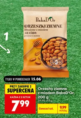 Orzechy ziemne z miodem BakaD'Or promocja w Biedronka