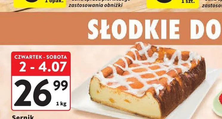 Sernik z brzoskwiniami promocja w Intermarche