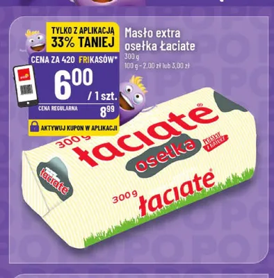 Masło extra osełka Łaciate promocja w POLOmarket