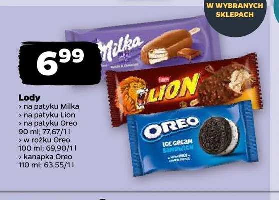 Lody na patyku Lion promocja w Netto