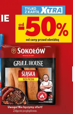Kiełbasa śląska pakowana Sokołów Grill House promocja w Kaufland