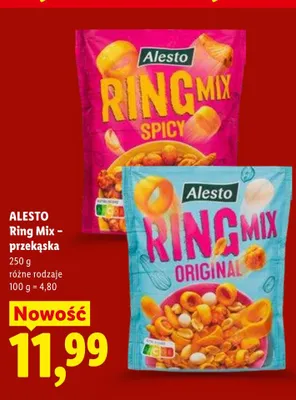 Przekąska Ring Mix Spicy Alesto promocja w Lidl