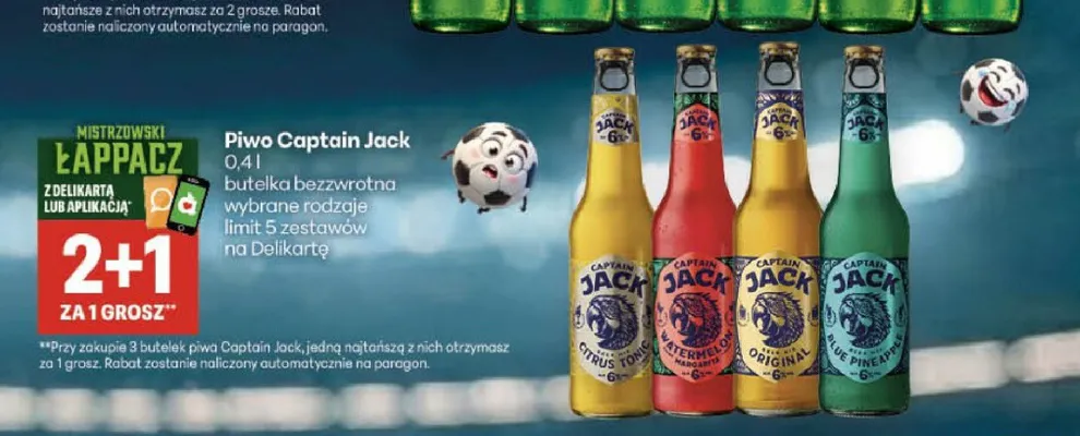 Piwo Captain Jack Citrus Tonic promocja w Delikatesy Centrum