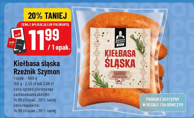 Kiełbasa śląska Rzeźnik Szymon promocja w POLOmarket