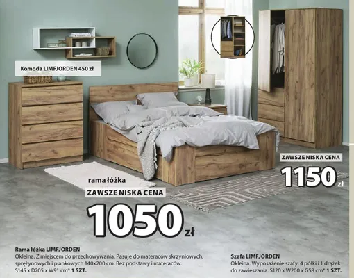 Rama łóżka LIMFJORDEN promocja w Jysk