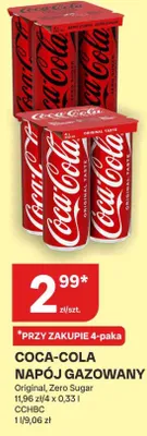 Napój gazowany Coca-Cola Zero Sugar promocja w Chorten