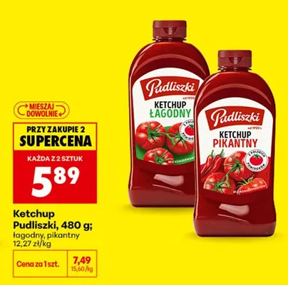 Ketchup łagodny Pudliszki promocja w Biedronka
