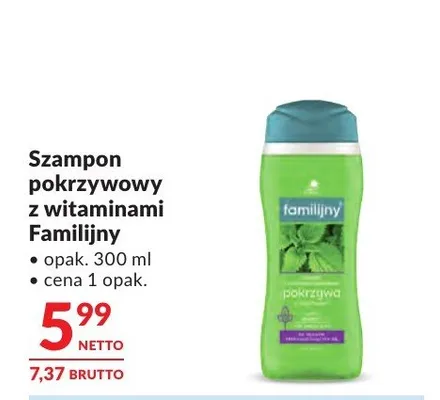 Szampon pokrzywowy z witaminami Familijny promocja w Makro