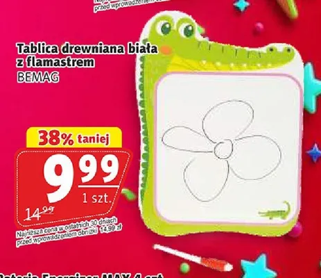 Tablica drewniana biała z flamastrem BEMAG promocja w Prim Market