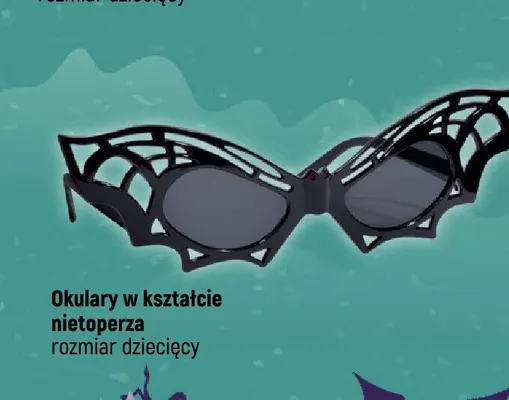 Okulary w kształcie nietoperza rozmiar dziecięcy promocja w Dealz