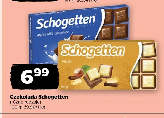 Czekolada Schogetten Alpine Milk Chocolate promocja w Netto