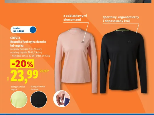 Koszulka funkcjonalna męska CRIVIT promocja w Lidl