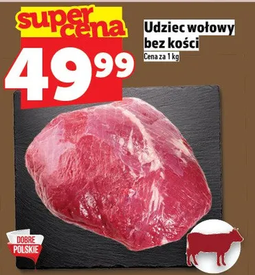 Udziec wołowy bez kości promocja w TOPAZ
