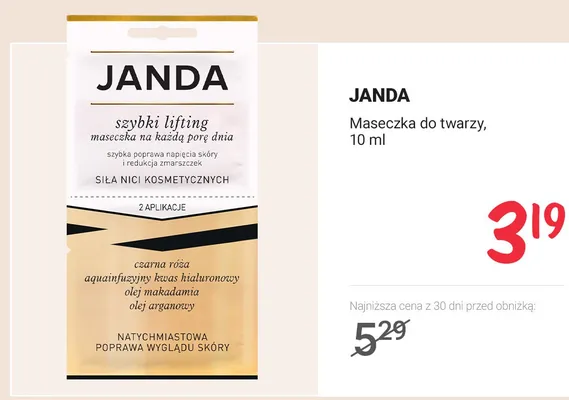 Maseczka do twarzy promocja w Rossmann