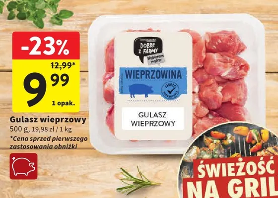 Gulasz wieprzowy Dobre z Farmy promocja w Intermarche