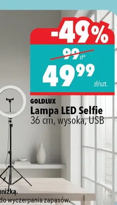 Lampa LED selfie 36cm promocja w Biedronka Home