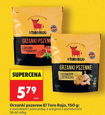 Grzanki pszenne z czosnkiem i pietruszką promocja w Biedronka