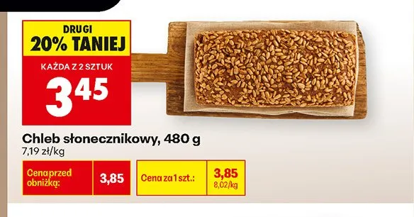 Chleb słonecznikowy promocja w Biedronka
