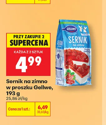 Sernik na zimno w proszku Gellwe promocja w Biedronka