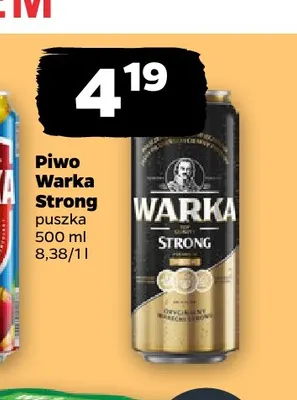 Piwo Warka Strong promocja w Netto