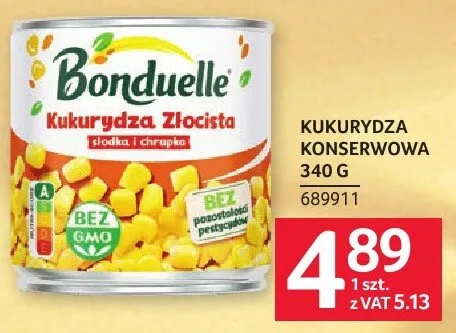 Kukurydza konserwowa Bonduelle Złocista 340 g promocja w Selgros