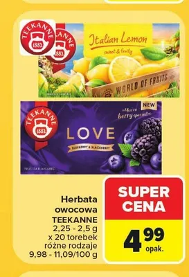 Herbata owocowa Teekanne Love promocja w Carrefour