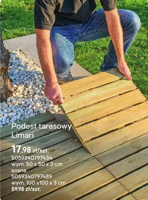Podest tarasowy Limari 100x100x3cm promocja w Castorama