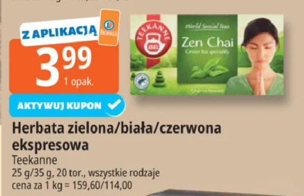 Herbata zielona/biała/czerwona ekspresowa promocja w Leclerc