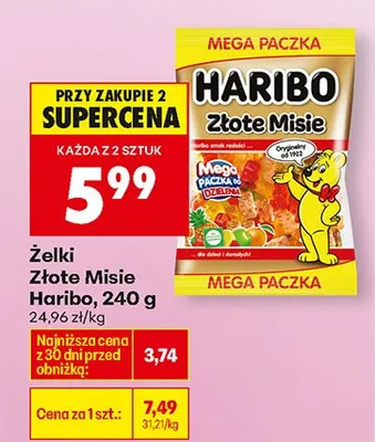 Żelki Złote Misie 240 g promocja w Biedronka