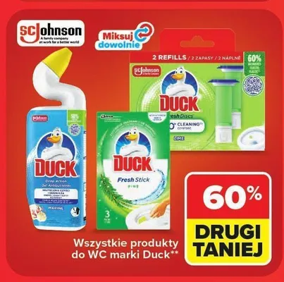 Żel do WC Duck Deep Action Gel Marine promocja w Carrefour