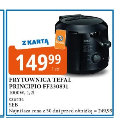Frytownica Tefal Principio FF230831 promocja w Leclerc
